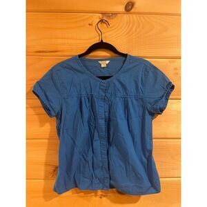 Blue Slim Waist Top
